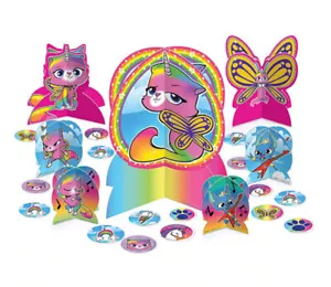 PIEZA CENTRAL DE LA MESA UNICORNIO MARIPOSA ARCO IRIS FIESTA DE CUMPLEAÑOS SUMINISTRO FELICIDAD - Imagen 1 de 1