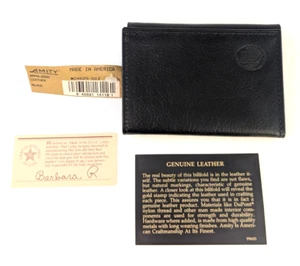 Amity Leder dreifach faltbare schwarze Geldbörse Appaloosa - neu mit Etikett - hergestellt in den USA - Bild 1 von 7