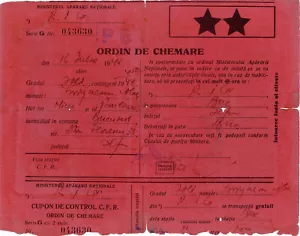 Romania, 1946, Military Mobilization Order - Kingdom Period - Picture 1 of 2
