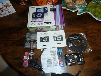 Vivitar ViviCam 7025 7.0MP Digital Camera - Black & Boxed G/W/Order see photos - Image 1 of 4