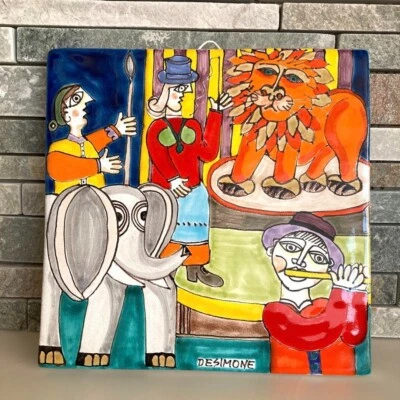 DeSimone Circus Square Plate Decorative Plate 18cm x 18cm - Image 1 of 2