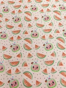 Cocomelon Watermelon Logo - Licensed Print 100% Craft Cotton Fabric 110cm Wide - Picture 1 of 3