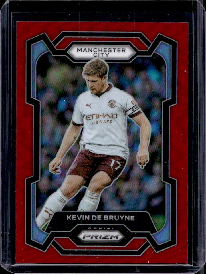 2023-24 Prizm Premier League Kevin De Bruyne Red Prizm #96/199 #7 Manchester
