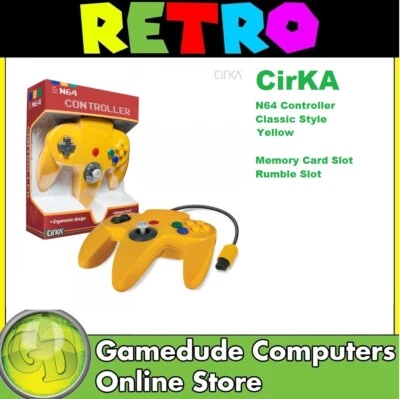 CirKA N64 Controller Classic Style YELLOW   MODEL : M05786-YE   -  [F05] - Image 1 of 4