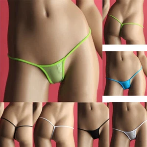 Womens Sexy-Thong Mini-G-String Underwear/ Panties Micro Lingerie Panty-Briefs - Picture 1 of 14