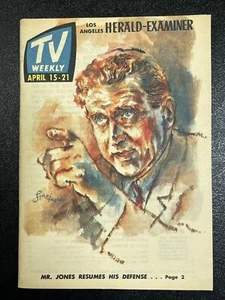 Vintage Los Angeles Herald Examiner TV Weekly James Whitmore Cover 1962 - Bild 1 von 6
