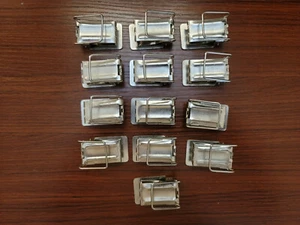 13pc NEW Wiselinkers Heavy Duty Chrome Steel Rug Hanging Clips - Picture 1 of 9