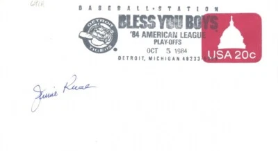 Jimmie Reese Autographed 1984 Detroit Tigers FDC JSA COA Babe Ruth’s Roommate! - Image 1 of 3