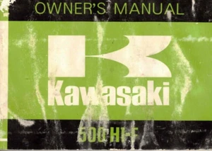 Manual del propietario original Kawasaki KH500 H1 500 1975 - Imagen 1 de 2