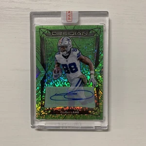 2024 Obsidian Ceedee Lamb Auto Dallas Cowboys Green # /6 Rare - Bild 1 von 4