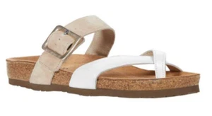Naot Fresno White Sandstone Toe Loop Sandal Slide Women's sizes 35-42/NEW!!! - Picture 1 of 1