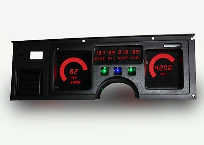 1984-1989 C4 Corvette Digital Dash Panel Red LED Gauges Lifetime Warranty - Bild 1 von 4