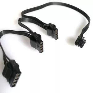 6P To 3 Molex IDE 4P Power Cable For CORSAIR ATX PSU RM1000X RM750X 850X Module - Picture 1 of 3