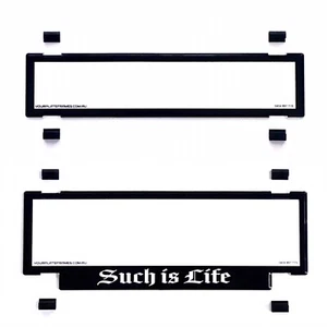 Number Plate Covers Premium & Slimline Set Black Clear NSW Such Is Life - Picture 1 of 4