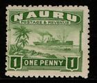 Nauru 1924 1948 Century Freighter 1D Green Rough Paper Sg27a Mvlh