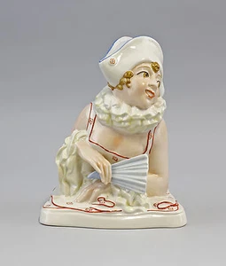 9941430 Statua in porcellana coccetta Pierrette Ens H19 cm - Foto 1 di 6