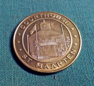 Caribbean Mint - Courthouse St Maarten - 2006 - Medallion - Brass Coin Token - Picture 1 of 3