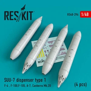 1/48 ResKit RS48-0296 SUU-7 dispenser type 1 (4 pcs) (F-4, F-100, F-105, A-7, Ca - Picture 1 of 1