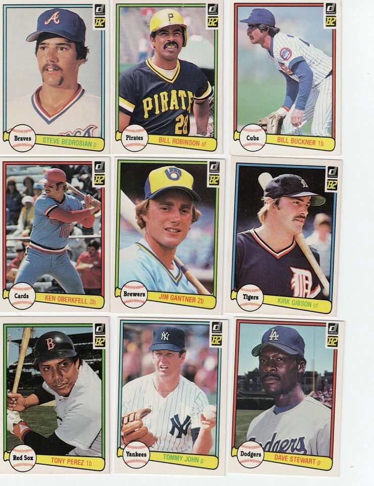 1982 DONRUSS Baseball Complete Your Set 251-500 - Image 1 of 1