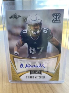2021 Leaf Draft Osirus Mitchell Rookie Auto. Mississippi St. Und Dallas - Bild 1 von 2