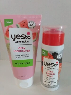Yesto Watermelon 2 Piece Daily Facial Scrub & Tomatoes Daily Blemish Toner - Image 1 of 4