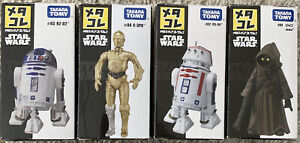 Star Wars R2-D2, C3-P0, R5-D4 & Jawa Takara Tomy 4 Metacolle Figure Collection