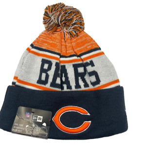Chicago Bears Knit Pom Beanie Hat - Adult OSFA - Brand New