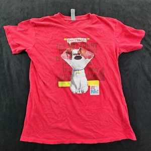 Pets 2 Don't Laugh Red Short Sleeve Cotton T-Shirt Youth XL - Picture 1 of 7