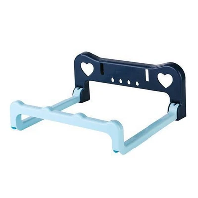 Wall Hanging Washbasin Rack Bathroom Foldable Punching Free Storage Shelf - Image 1 of 4