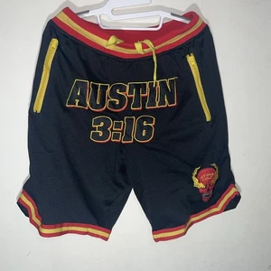 WWE Rare 2021 Stone Cold Steve Austin 3:16 Shorts Mens Black Mesh Herren M - Bild 1 von 3