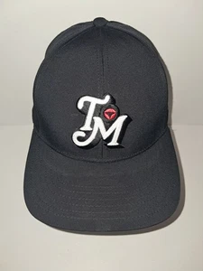 New! TaylorMade Hat Cap Strap Back Black TM Embroidered Adjustable Golf - Picture 1 of 6