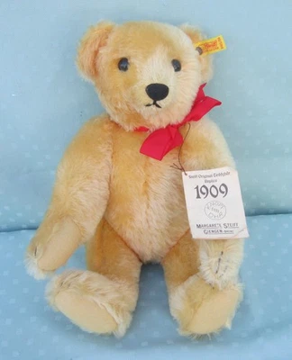 Steiff 原装 1909 年复制品 15 英寸泰迪熊金马海毛 0165/38 — 第 1/4 张图片