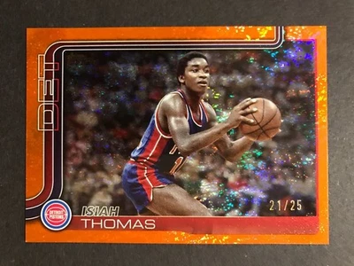 Isiah Thomas RARO 2025 Topps Baloncesto Naranja # 21/25 #269 Detroit Pistons NBA Foto 1 de 3