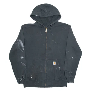 CARHARTT Workwear Mens Black Hoodie Full Zip L - Picture 1 of 6