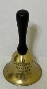 Campana ottone vintage 1818-1968 GRANDE LOGGIA DEL MISSISSIPPI 150° anniversario - Foto 1 di 5