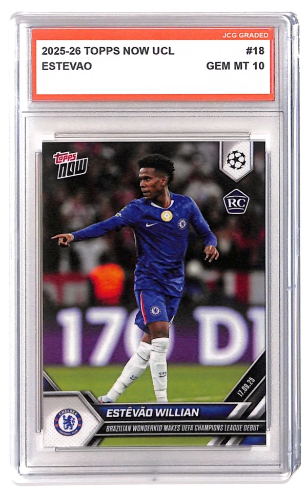 Estevao Willian 2025-26 Topps Now #18 Chelsea Rookie gema graduada como nueva 10 Foto 1 de 1