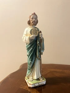 Figura estatua vintage de San Judas de 8,5 pulgadas hecha en Italia - Imagen 1 de 8