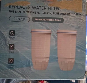 Sostituisce Filtro Acqua 2 Pz Facile da Installare Per Brocca Acqua Zero Nuovo Scatola Aperta - Foto 1 di 2