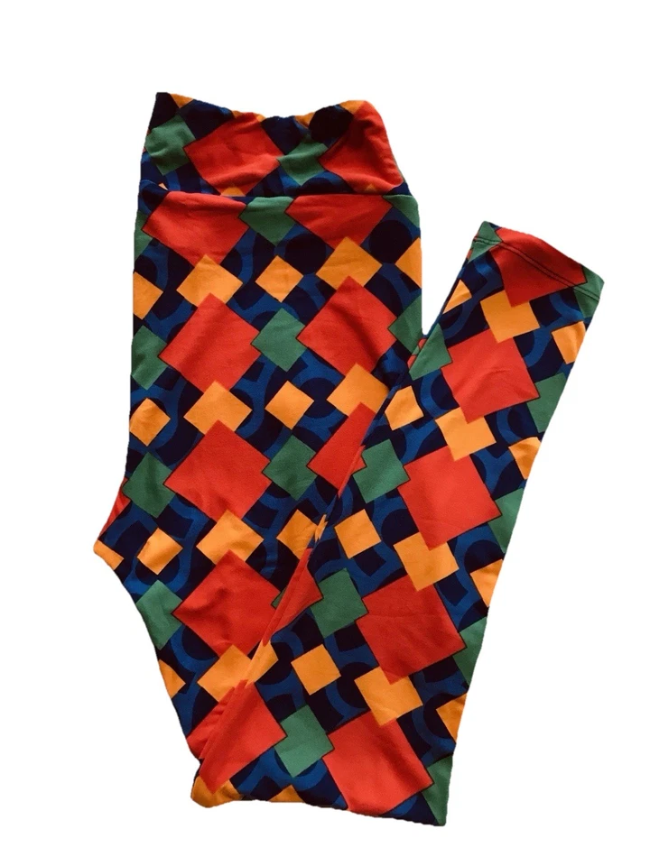 Leggings Lularoe TC Argyle Diamonds Festival unicórnio macio outono inverno festa nova sem etiquetas - Imagem 1 de 1
