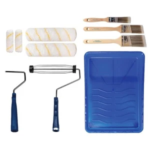 Pro Grade Paint Roller Kit, Brush & Roller,10 Piece Set, Wall Painting Naps f... - Picture 1 of 8