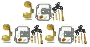 3 X Carburetor Rebuild Carb Repair Kit & Float  74-77  GT750 GT 750 GT-750 - Picture 1 of 11