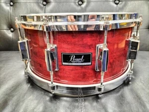 PEARL GAX SERIES Maple Fiberglass Shell Snare Drum 14"x6.5" MIJ Vintage - Picture 1 of 7