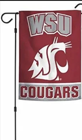 WinCraft Washington State Cougars 12.5" x 18" 2-Sided Garden Flag~ Cover
