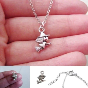 Collana con Strega Argento catena ciondolo di Halloween Harry Potter Uomo Donna - Foto 1 di 12