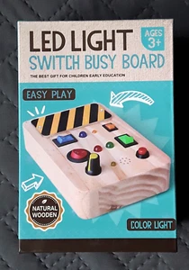 Busy Board Toy for Ages 2-4 Toddler - Wooden Travel Toy with Lights and Sound - Picture 1 of 5