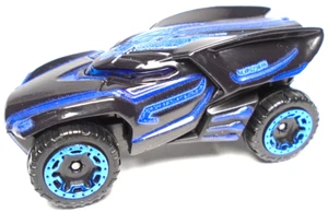 2017 HOT WHEELS MARVEL BLACK PANTHER CHARACTER BLACK & BLUE 2 5/8" DIECAST CAR - Picture 1 of 6