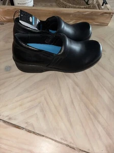 Neue Dr. Scholls Work schwarze Damen-Clogs aus Leder 10M. Neu ungetragen - Bild 1 von 4