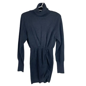 NEW Shore Womens Manhattan Sweater Dress XS Black Turtleneck Mini Knit $168 - Picture 1 of 10