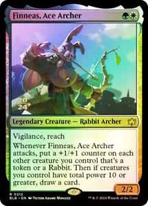 MTG FOIL Finneas, Ace Archer prelanzamiento Bloomburrow - Promoción: fecha estampada #212 - Imagen 1 de 1