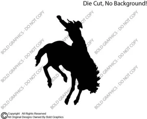 Rodeo Aufkleber Pferd Cowboy Bucking Bronco Reiten Aufkleber Western Life Ranch Farm - Bild 1 von 7